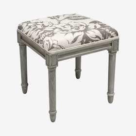 Cottage Vanity Stool - Dark Grey - Linen - Magnolia