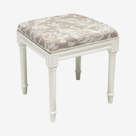 Cottage Vanity Stool - Taupe - Linen - Tuscan