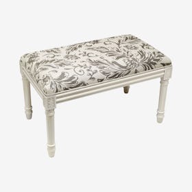 Louis XVI Bench - Grey / White - Linen - Tuscan