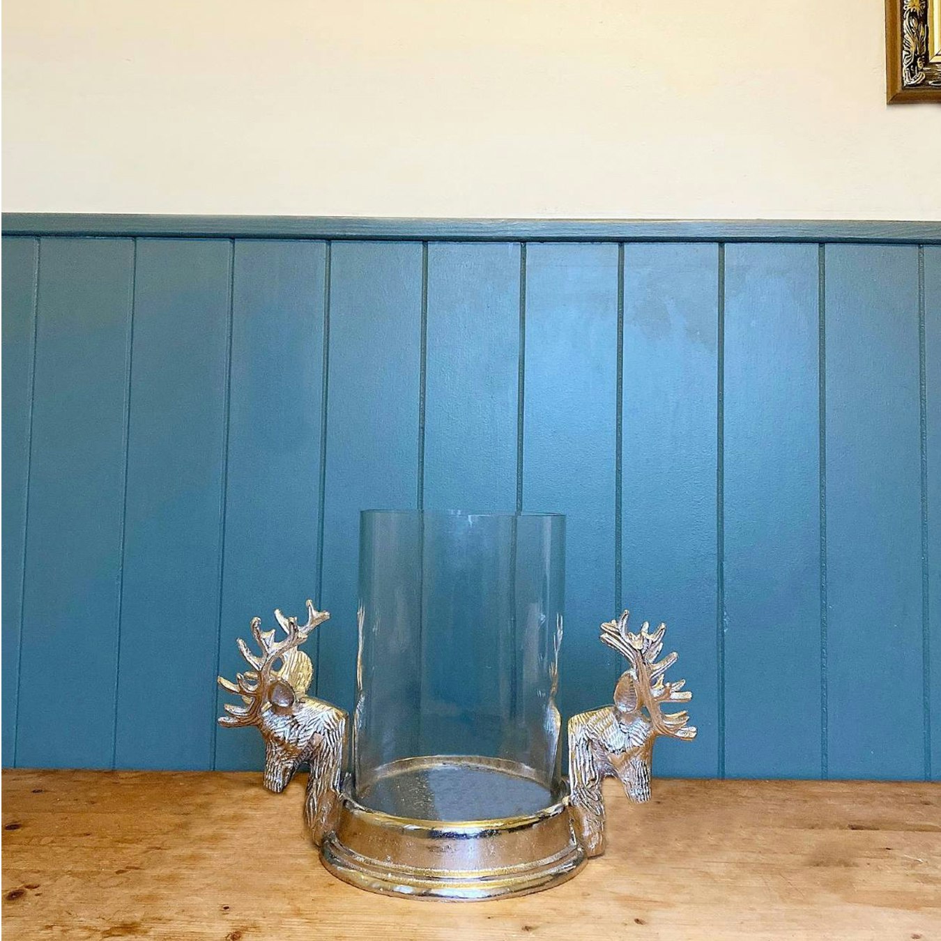 Stag Double Head Pillar Candle Holder by Geko Products