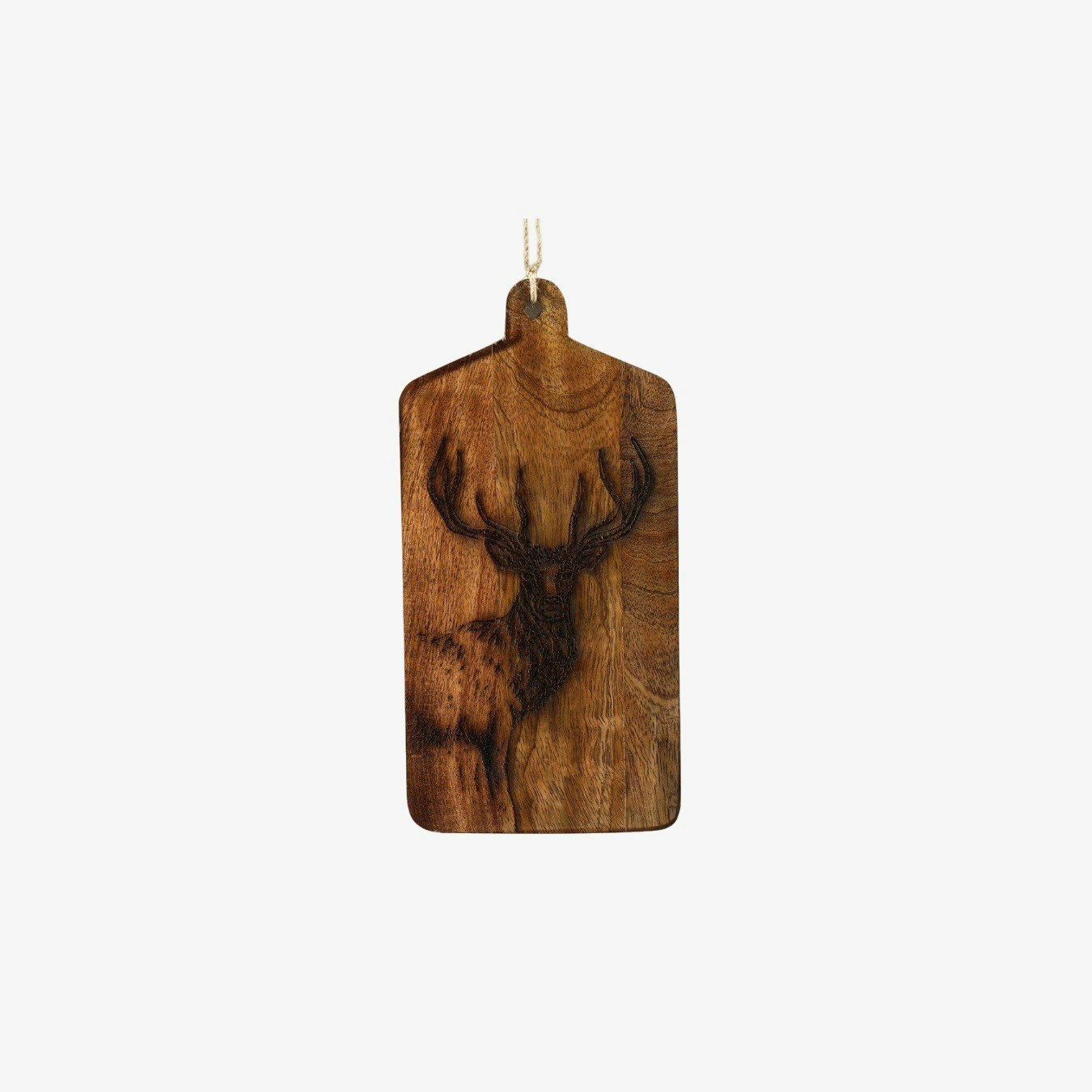 Stag Engraved Wooden Cheese Board by Geko Products