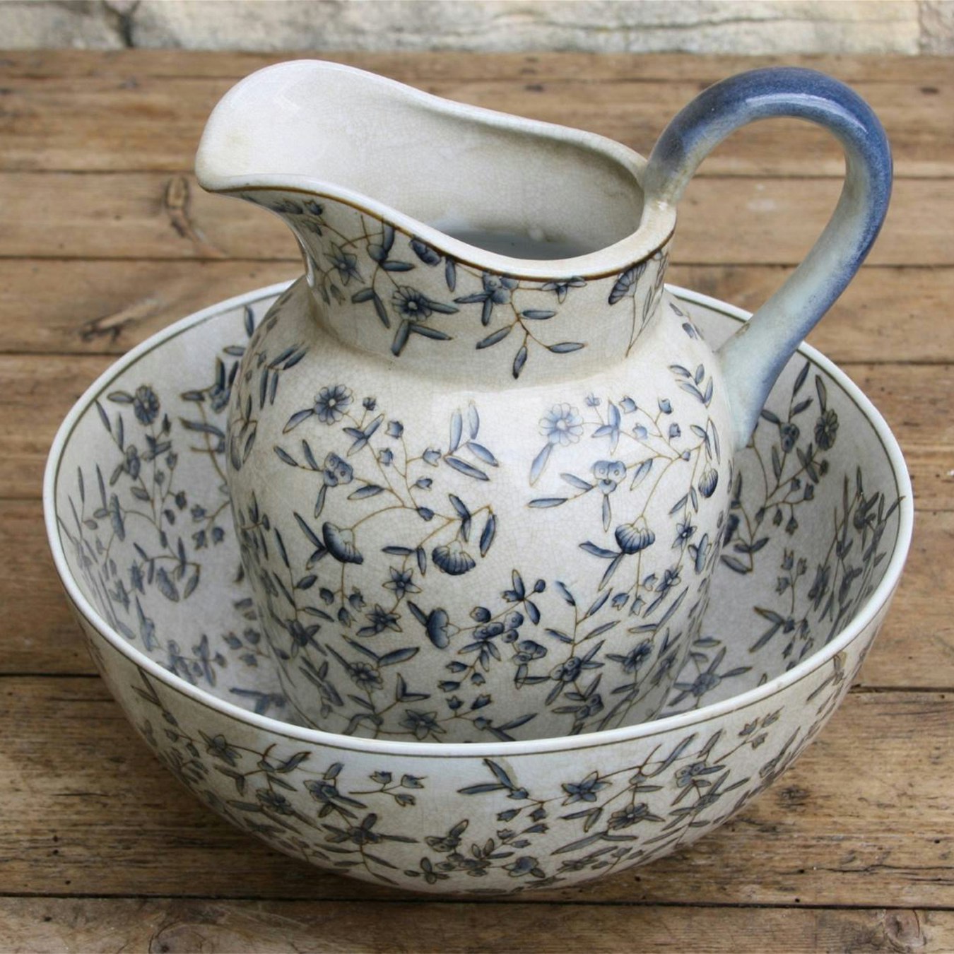 Ditsy Print Jug - Blue / White by Geko Products