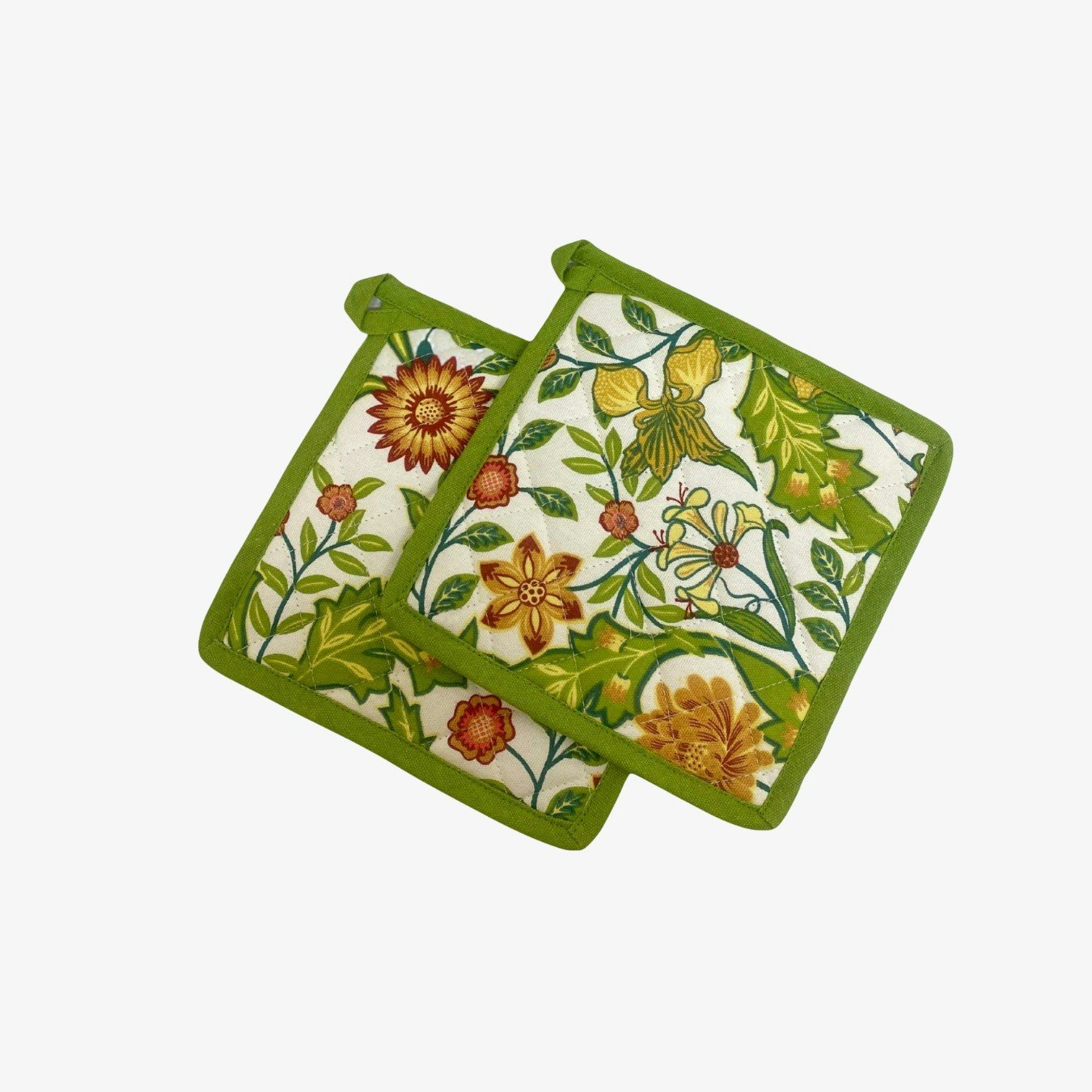 Sussex Pot Holder - Colourful / Green - Set of 2 by Geko Products