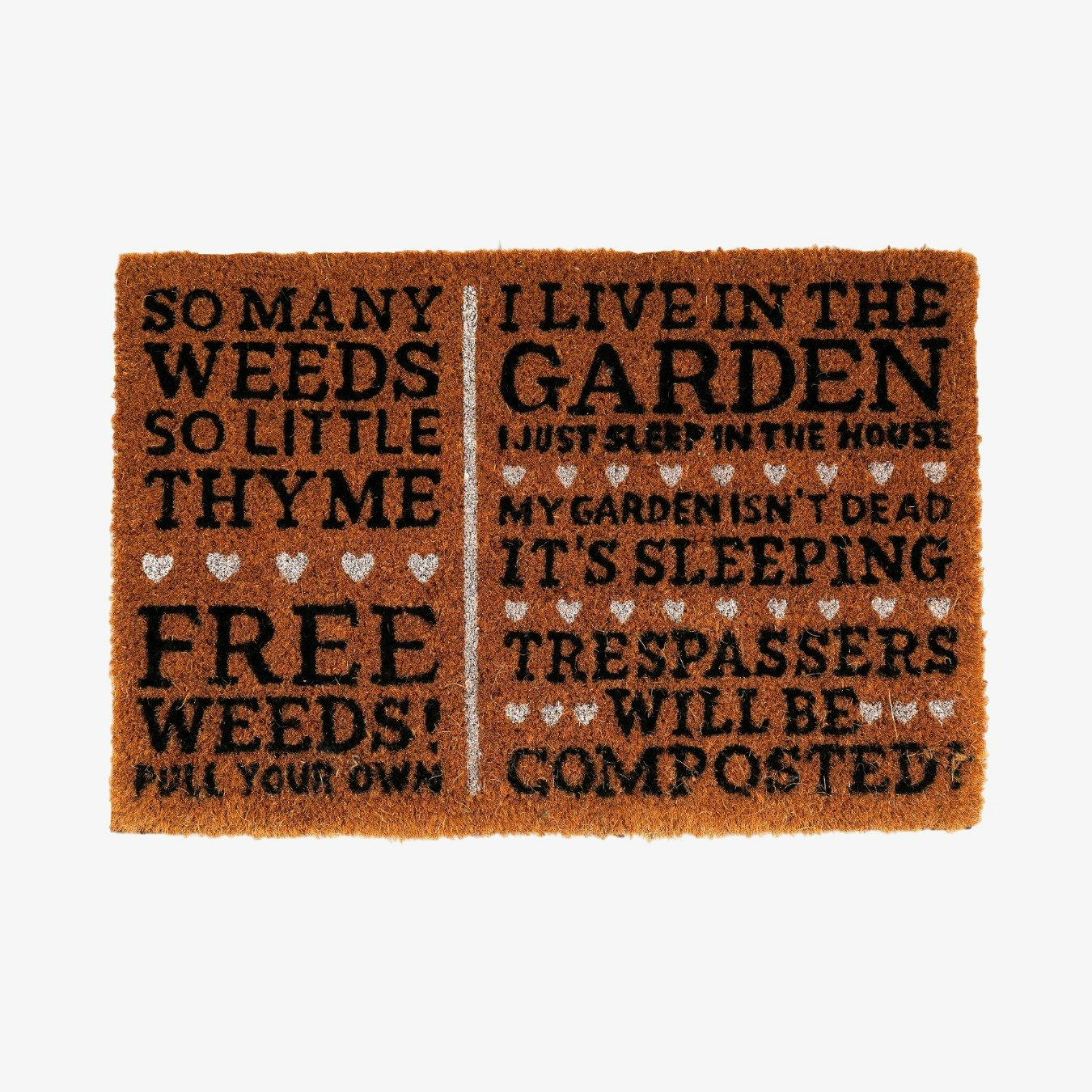 Free Weeds Potting Shed Doormat - Brown by Geko Products