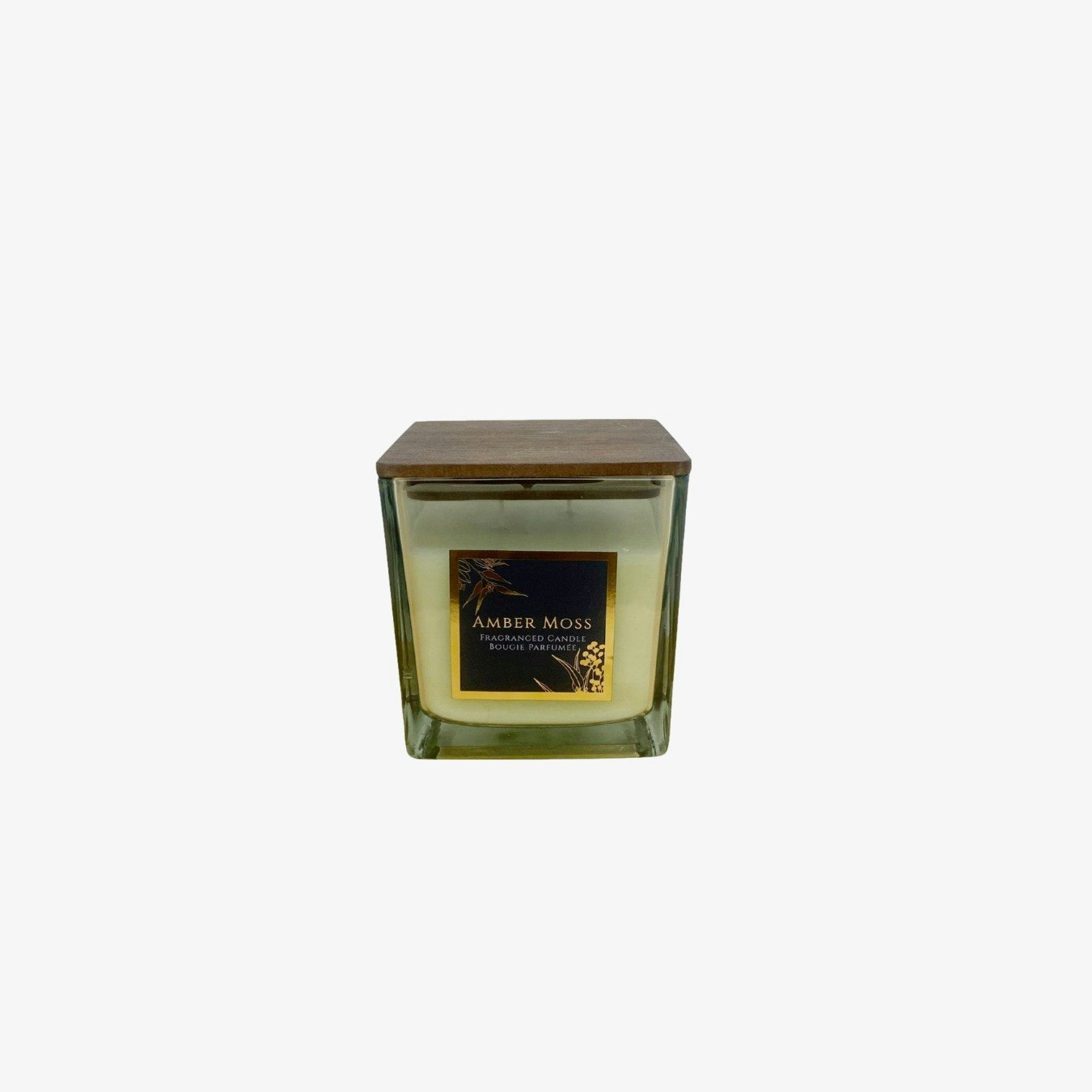 Amber Moss Scented Candle With Wooden Lid by Geko Products