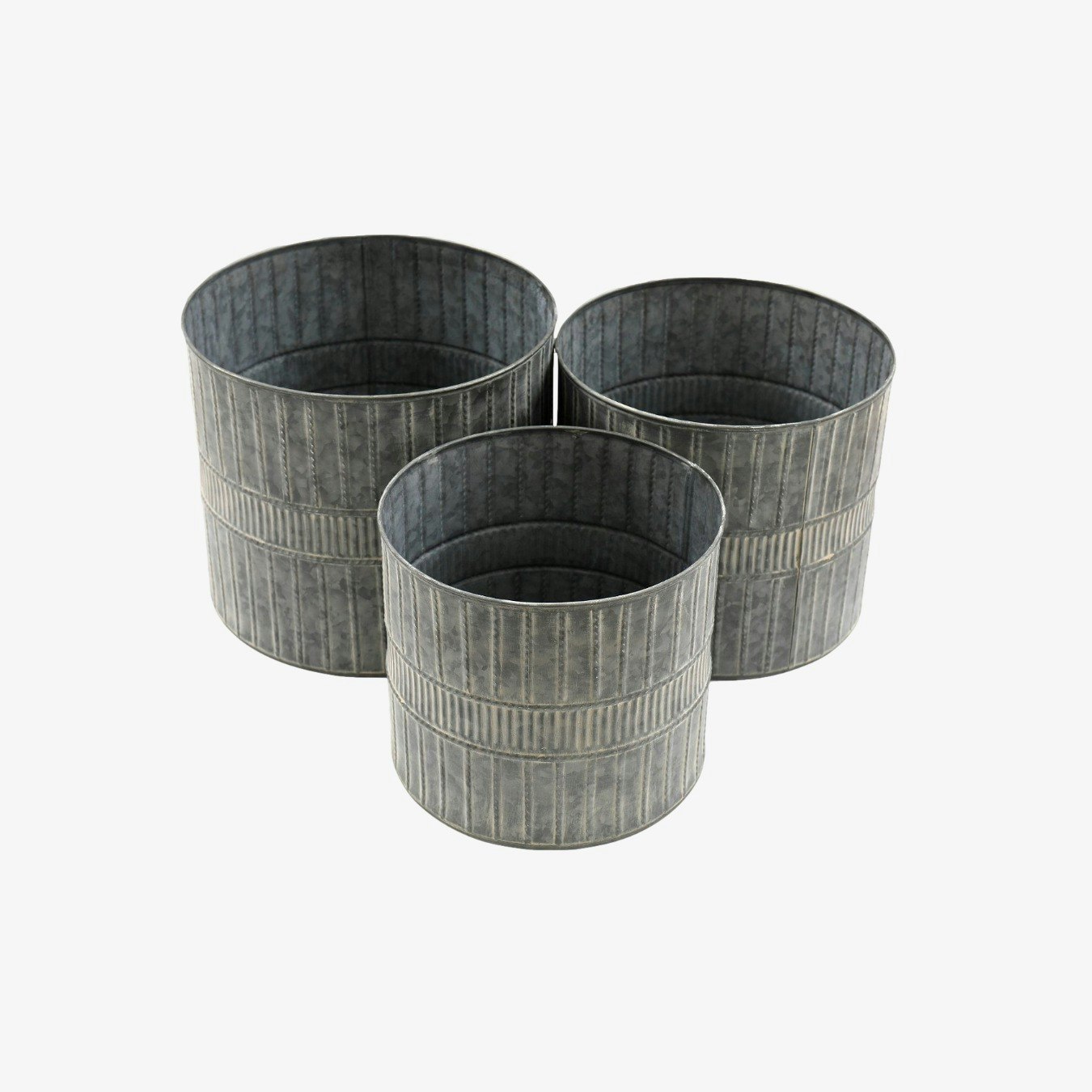 Metal Garden Planters - Set of 3 by Geko Products