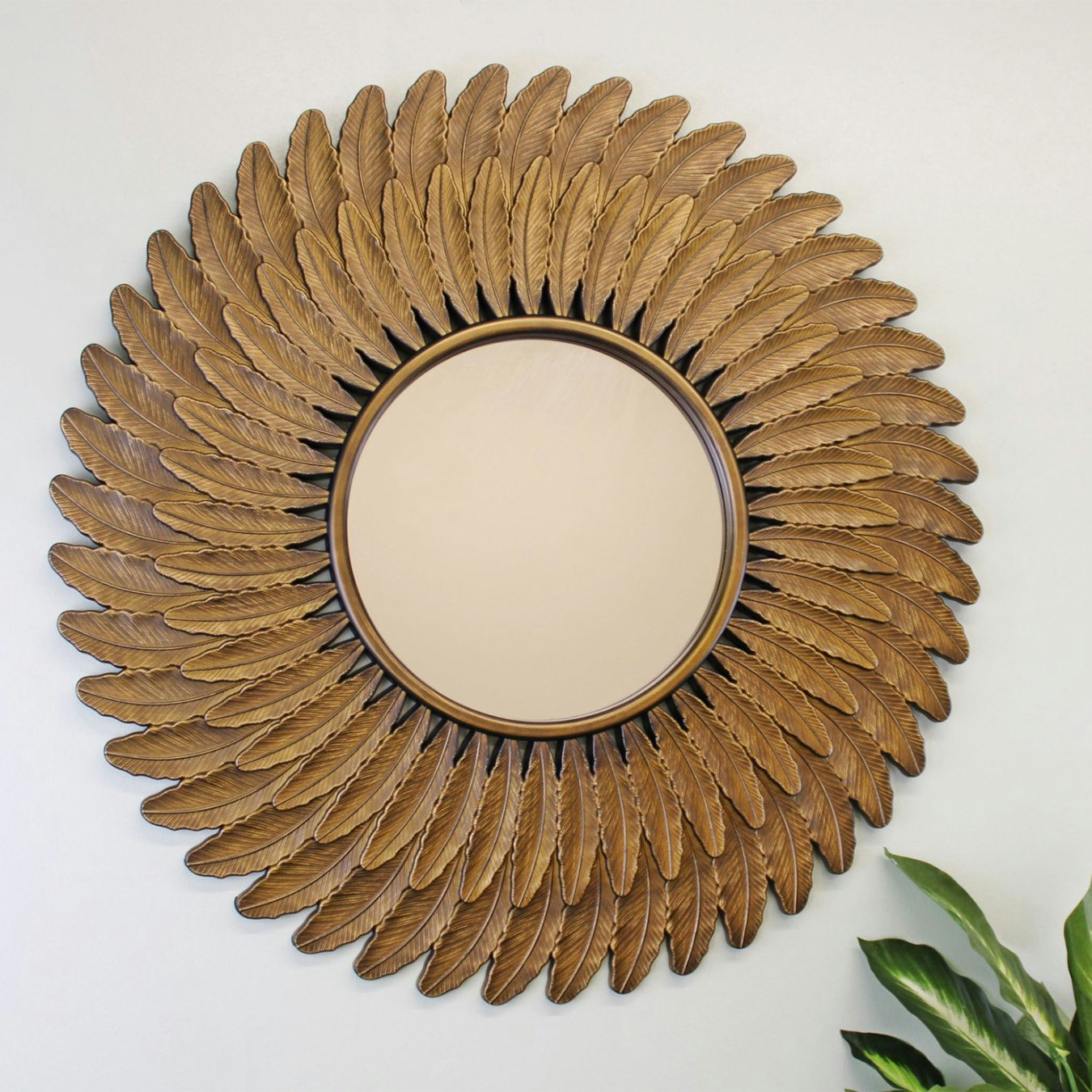 Feather Mirror - Bronze by Geko Products