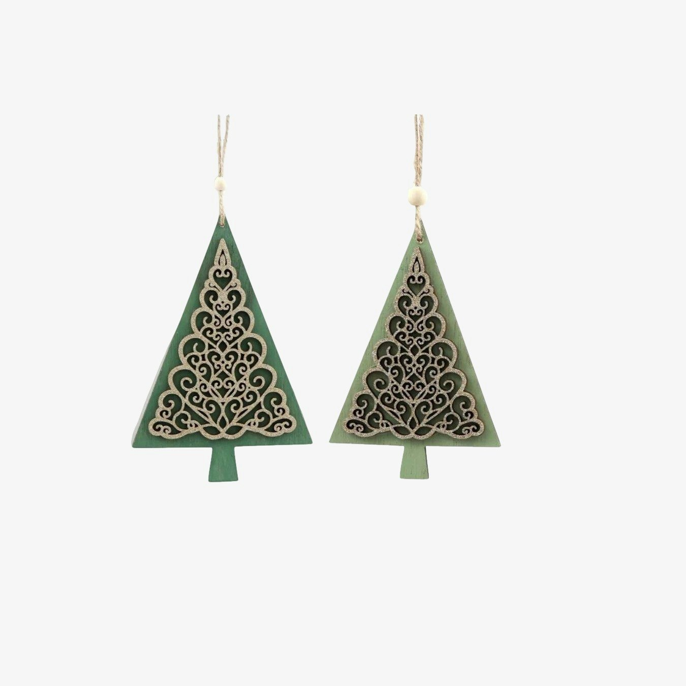 Pair of Hanging Tree Decorations by Geko Products