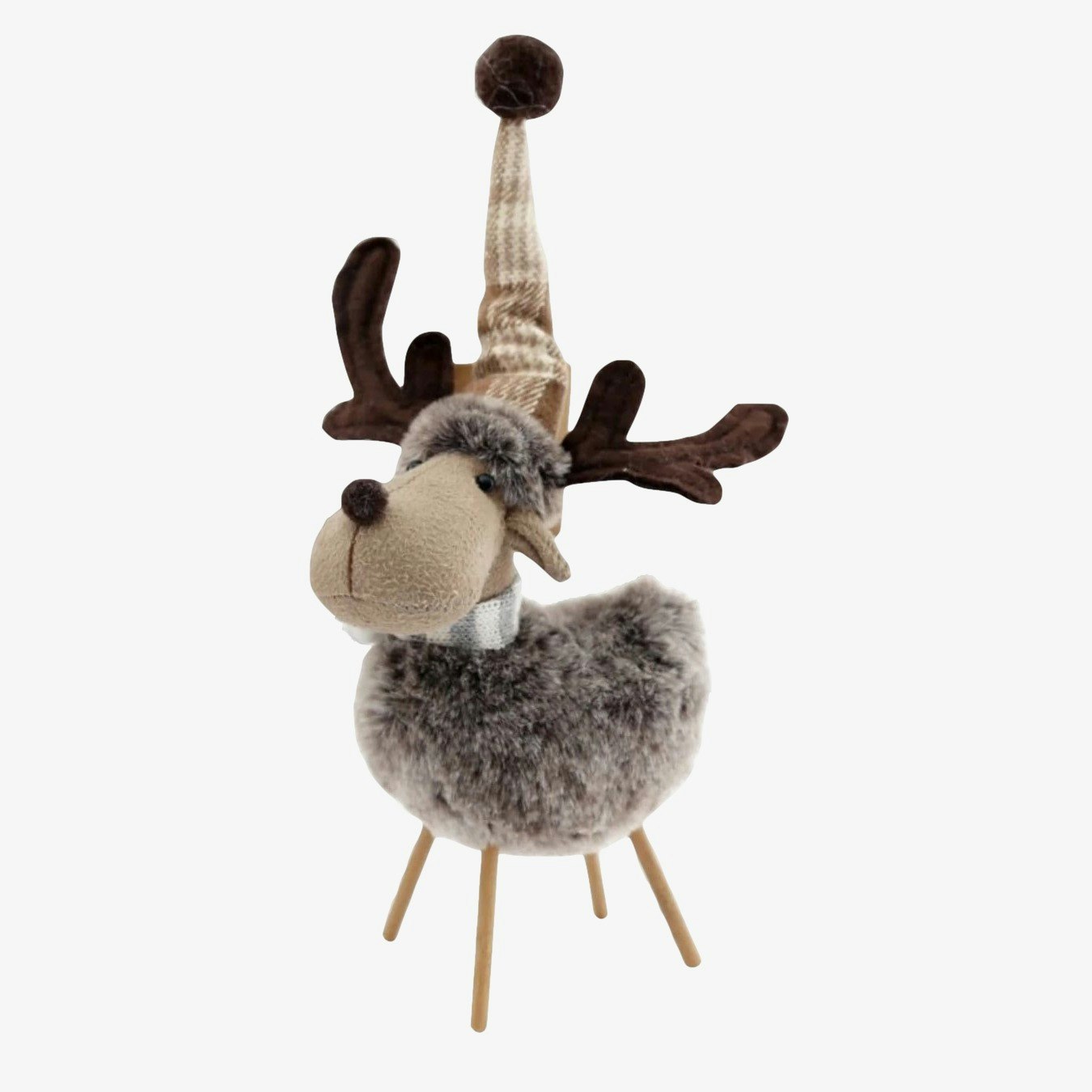 Faux Fur Standing Reindeer by Geko Products