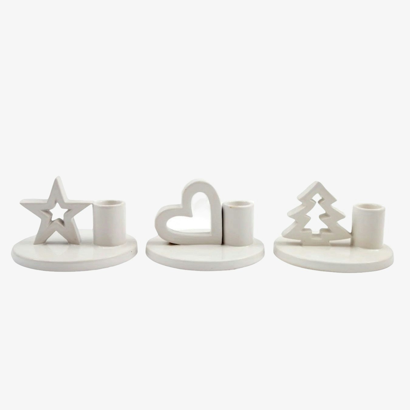 Set of Three Dinner Candle Holders by Geko Products