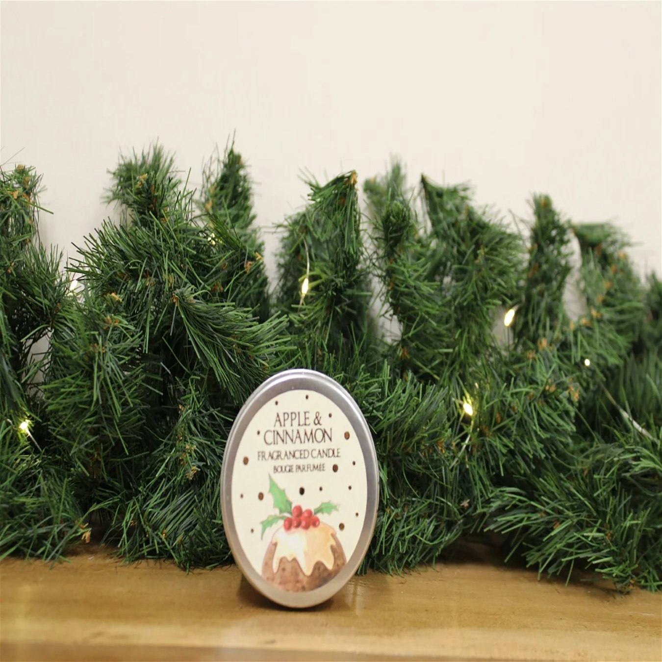 Christmas Pudding Candle in Tin by Geko Products