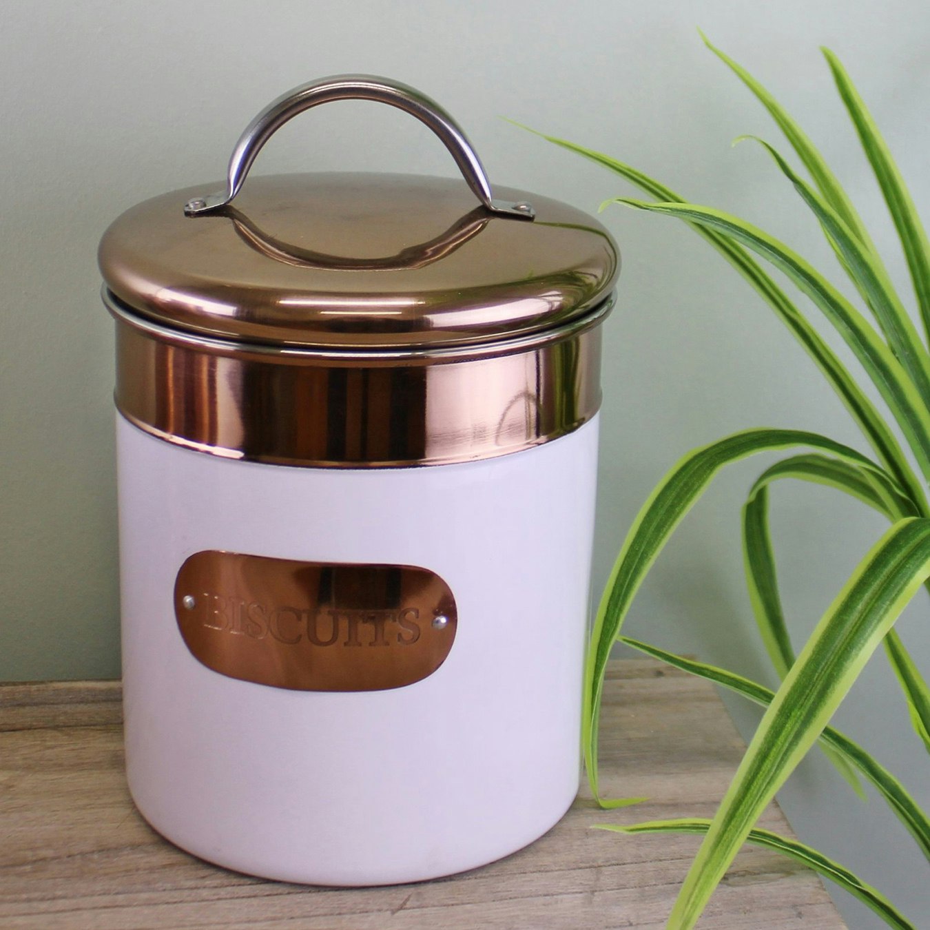 Biscuit Tin - Copper / White by Geko Products