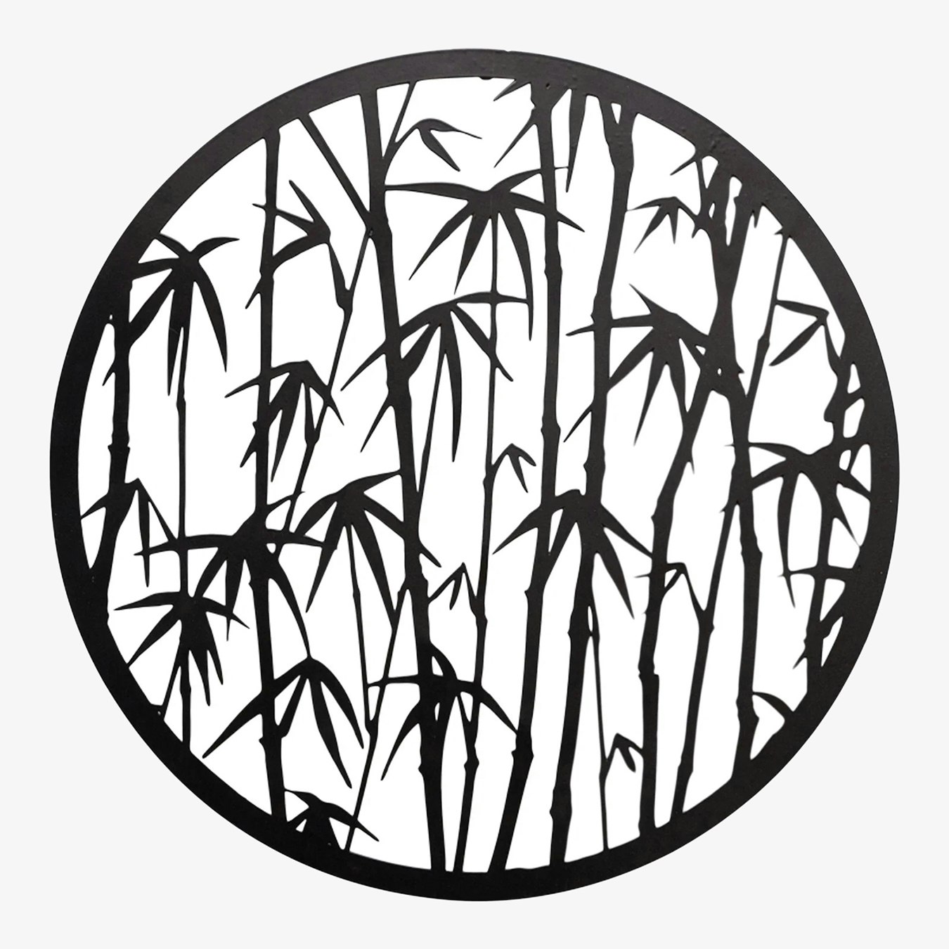 Natural Interiors Black Metal Bamboo Wall Decor by Geko Products