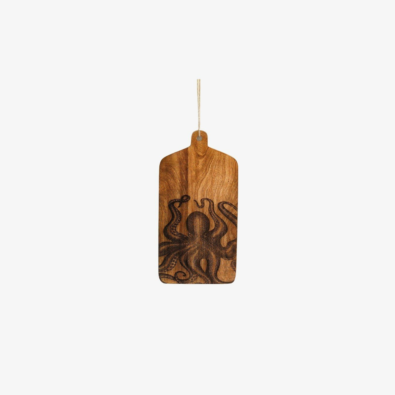 Octopus Engraved Wooden Cheese Board by Geko Products