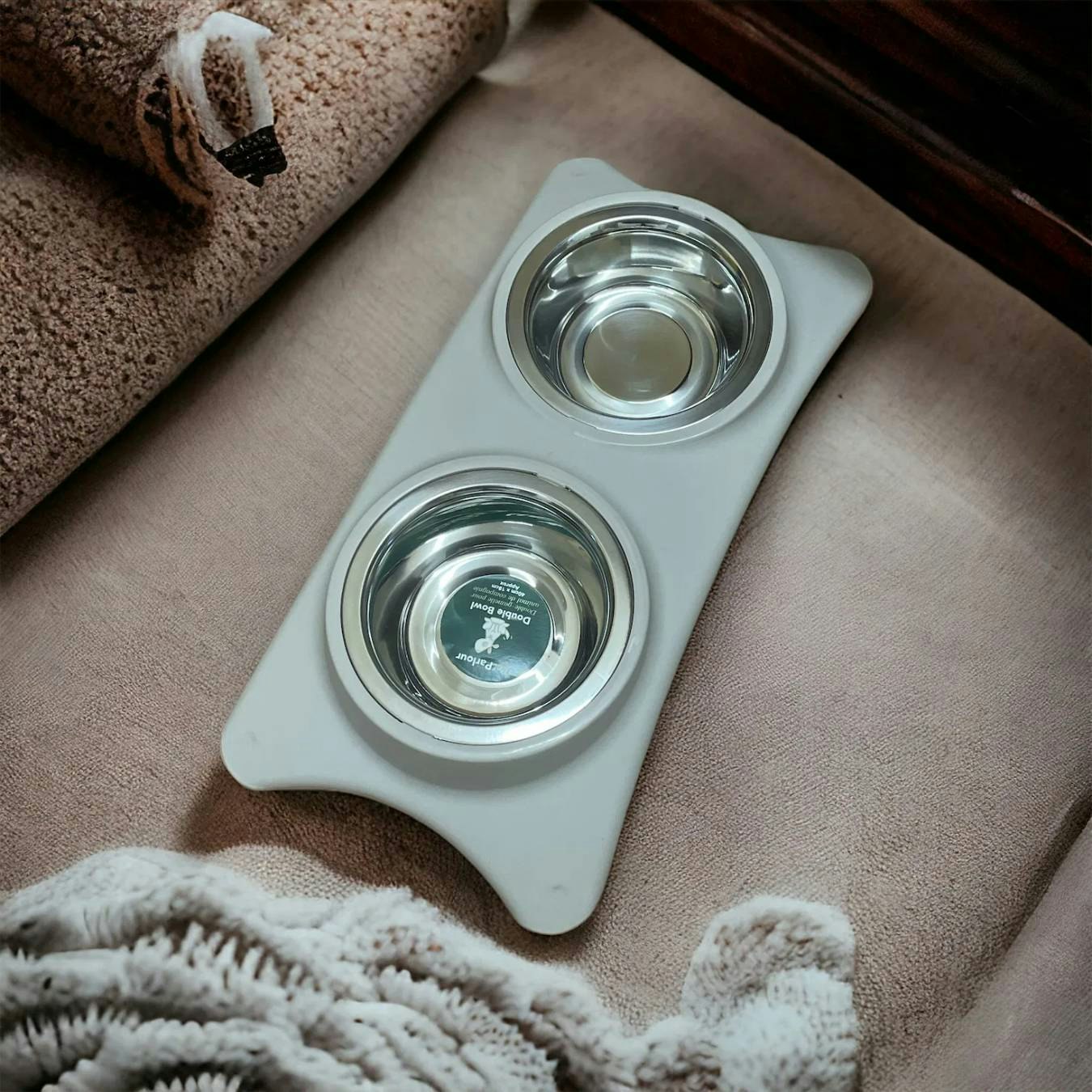 Double Pet Bowls For Dog & Cat by Geko Products