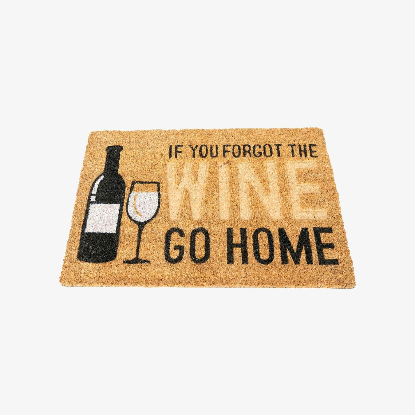 Coir Doormat - Wine Bottle & Glass by Geko Products