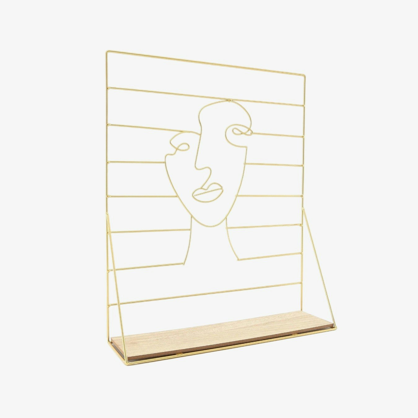 Wire Face Jewellery Hanger - Gold by Geko Products