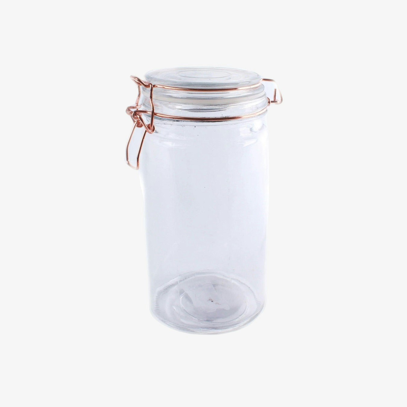 Storage Jar Glass with Wire Fastening - Copper by Geko Products