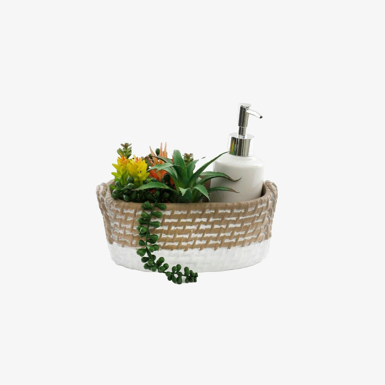 Soap Dispenser Tray with Succulent by Geko Products