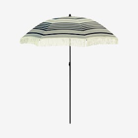Broadway Beach Umbrella - Black / White