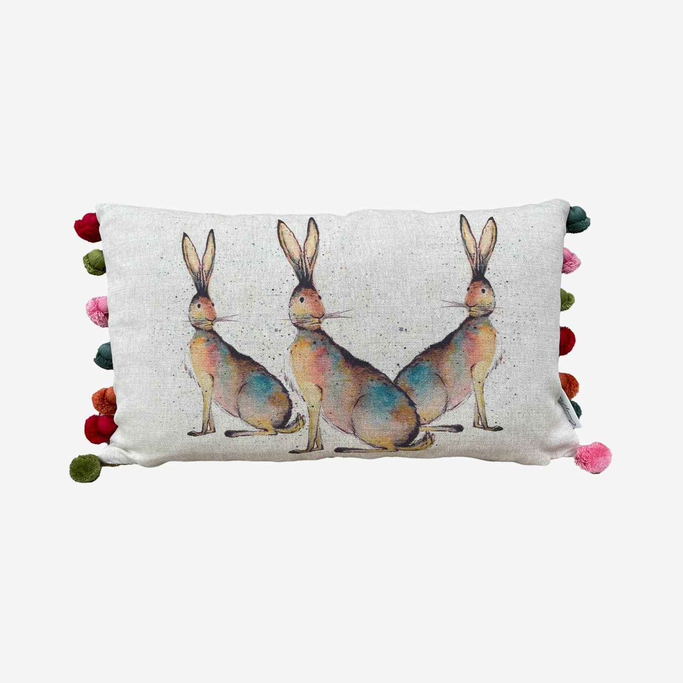 Hare Rectangle Cushion by Cheney Penrose Designs