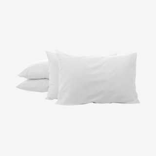 Lotus Luxury Classic Pillowcases - White - Set of 4