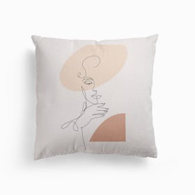 Night Woman Canvas Cushion