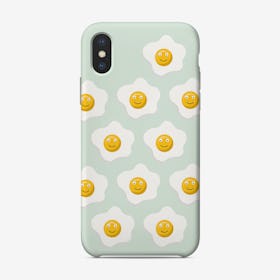 Blue Smiley Eggs Phone Case