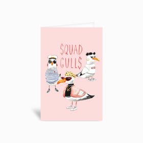 Squad Gulls Greetings Card