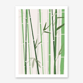 Bamboo Rainbow Green Art Print
