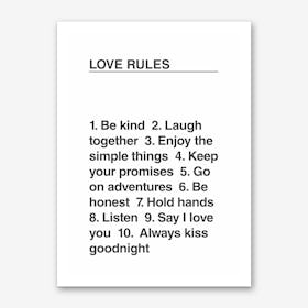 Love Rules Art Print