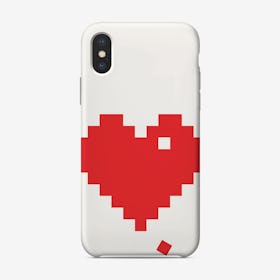 Red Pixel Heart iPhone Case