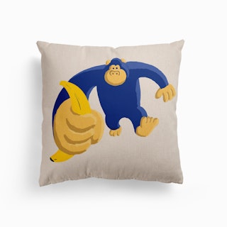 Blue Gorilla Canvas Cushion