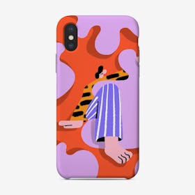 Boy Scaping The Shapes Phone Case