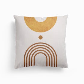 Transitions In White 1 Canvas Cushion