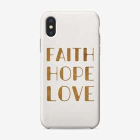 Faith Hope Love White 2 Phone Case