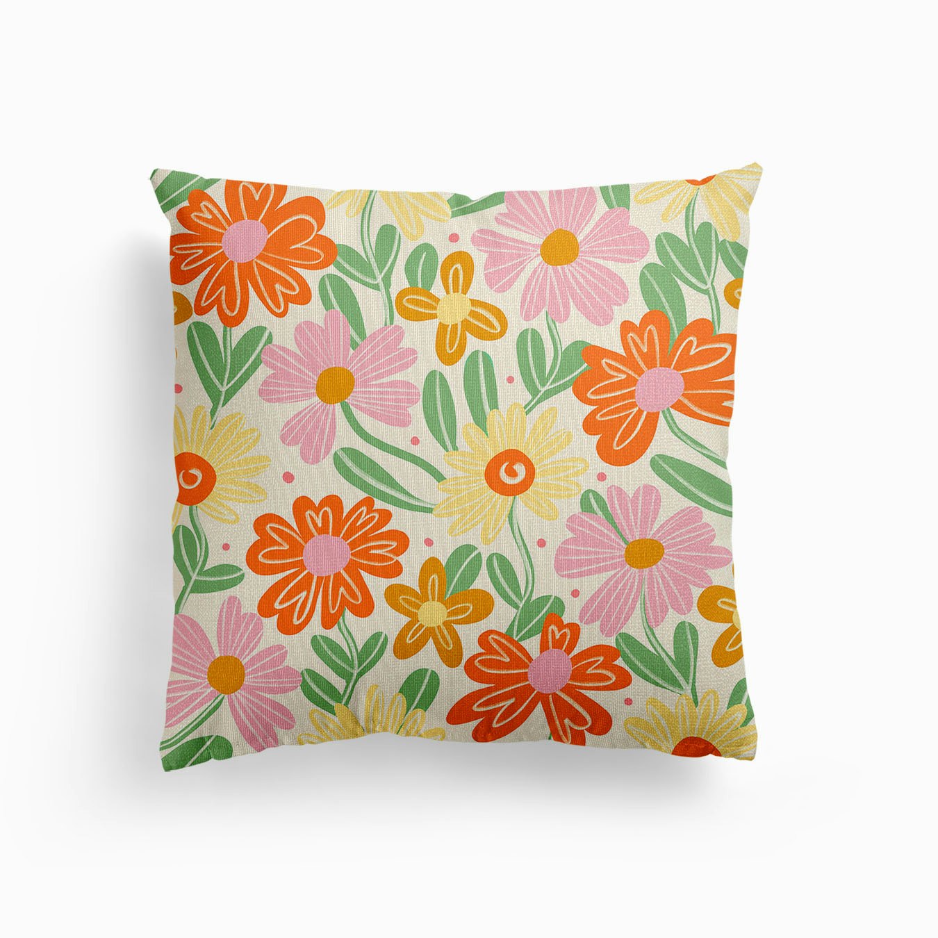 Bloom And Wild Canvas Cushion by Gigi Rosado