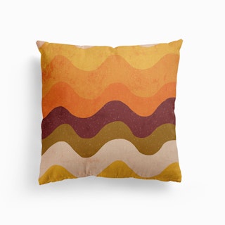 Warm Waves Canvas Cushion