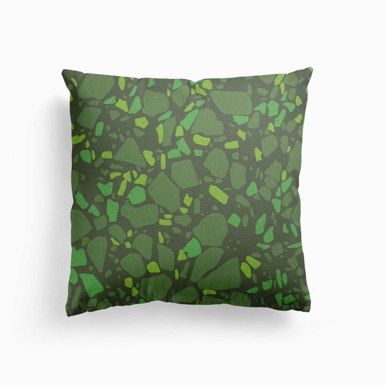 Green Terrazzo Canvas Coussin