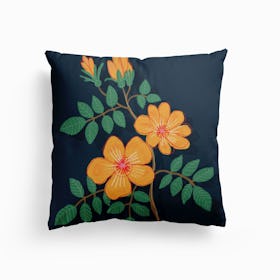 Orange Rose Canvas Cushion