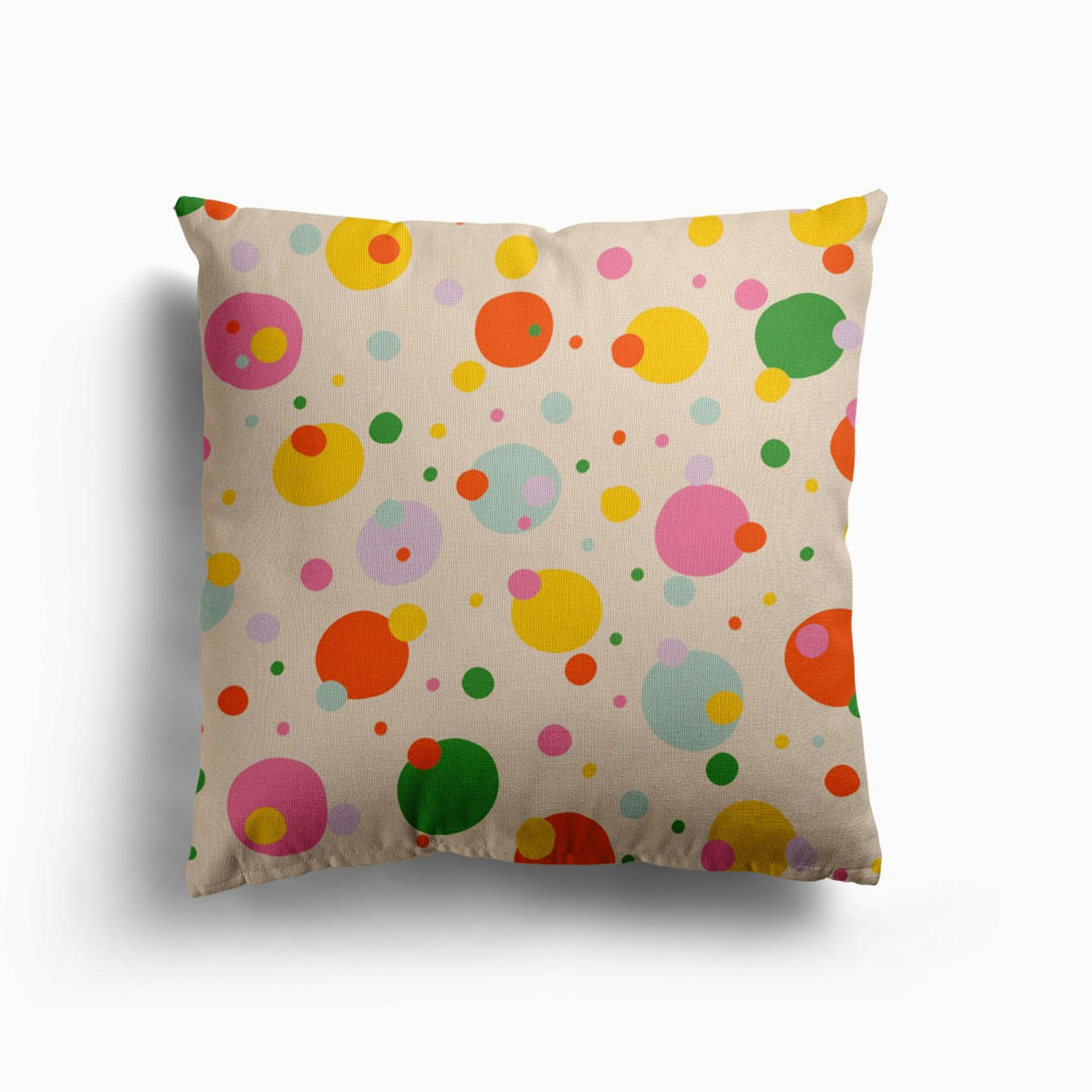 Floating Circles Canvas Cushion by Gigi Rosado