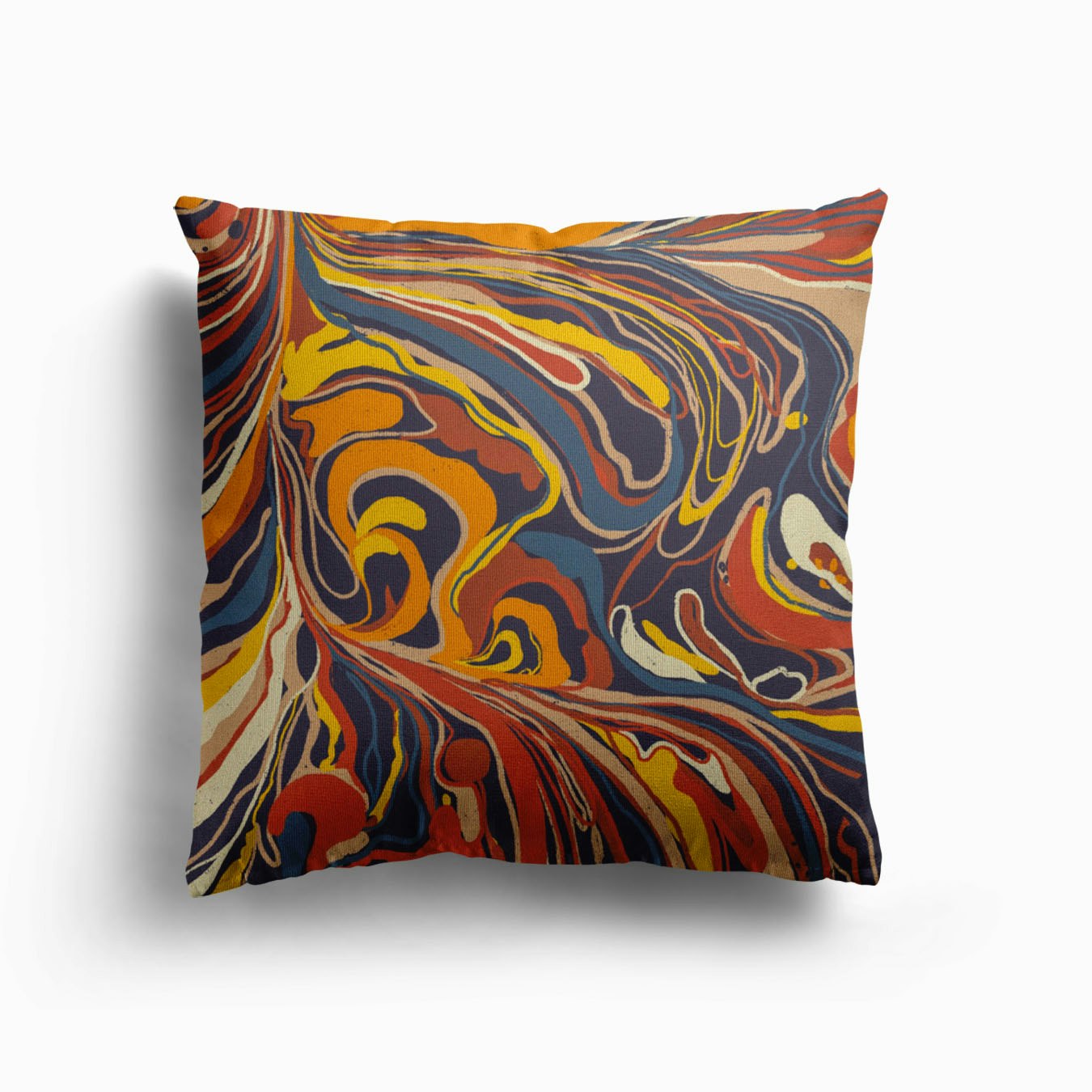 Retro Marble Canvas Cushion by Gigi Rosado