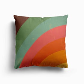 Vintage Rainbow Canvas Cushion