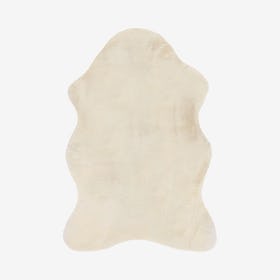 Rabbit Faux Fur Sheepskin Rug - Ivory