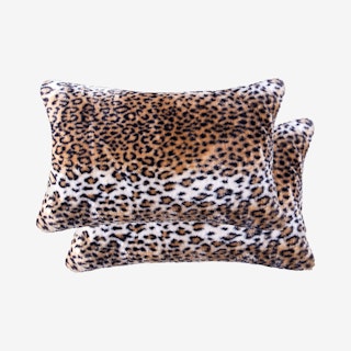 Belton Faux Fur Pillows - El Paso Leopard - Set of 2