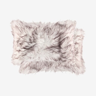 Belton Faux Fur Pillows - Gradient Chocolate - Set of 2