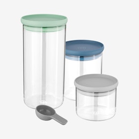 Leo Food Container Set - Multicoloured - Glass - Set of 3