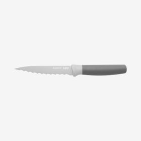 Leo Serrated Utility Knife - Grey - Stainless Steel