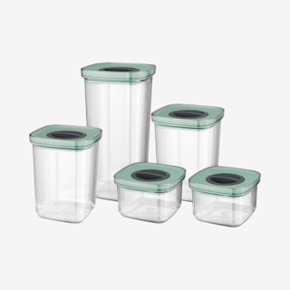 Leo Smart Seal Food Container Set - Green - Set of 5