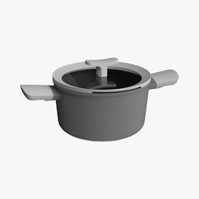 Leo Non-Stick Covered Casserole - Grey